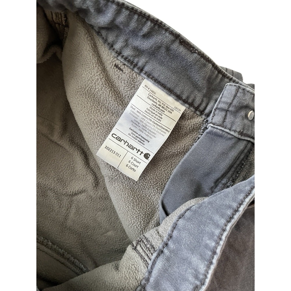 Carhartt Women's Workwear Pants Fleece Lined Insulated Gray Size 6 Short - Picture 5 of 10